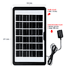 Panel Solar Portátil Multifuncional De Carga USB 4W. - 6V. - 0.63A. - IP65 / Cclamp Modelo CC-650