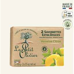 2 jabones sólidos Verbena y Limón Le Petit Olivier – 200 grs
