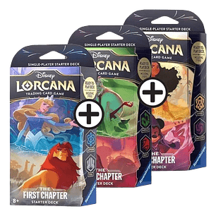 Pack 3 Mazos de inicio - The First Chapter - Inglés - Disney Lorcana TCG