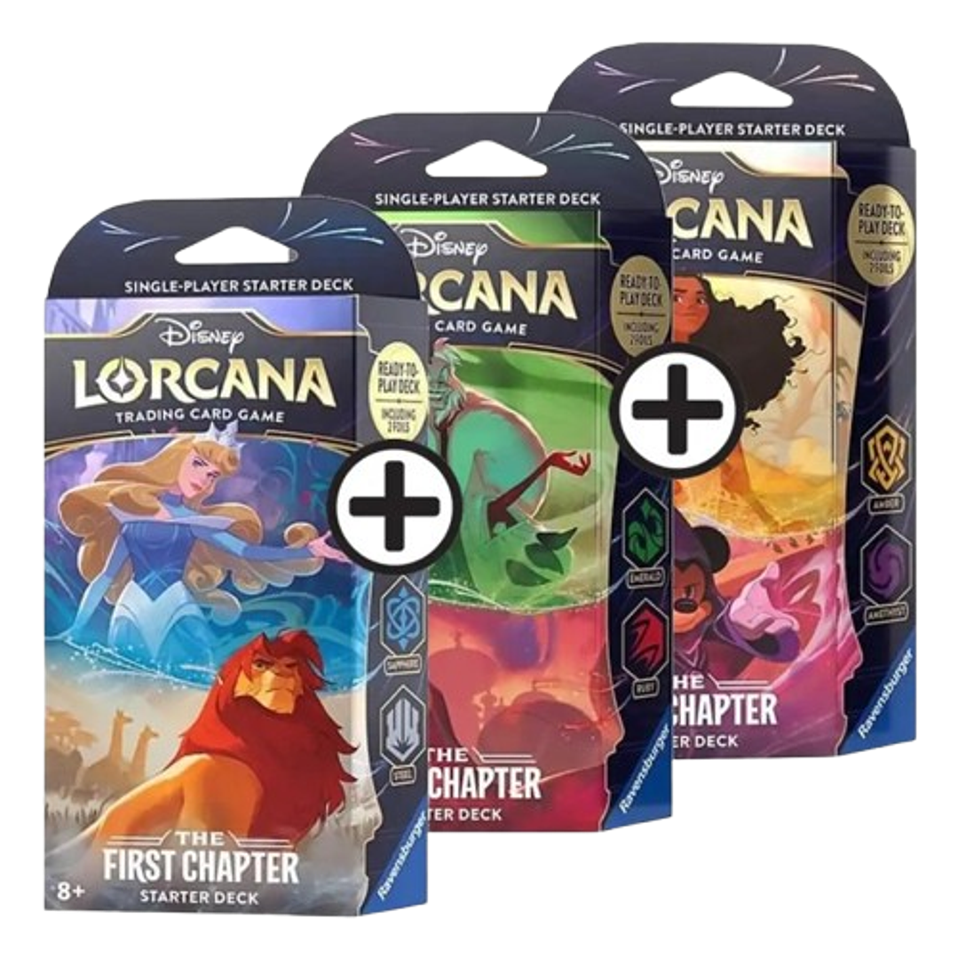 Pack 3 Mazos de inicio - The First Chapter - Inglés - Disney Lorcana TCG 1