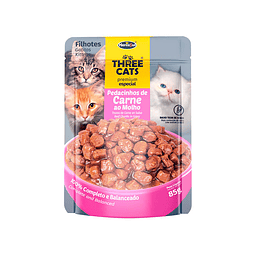 THREE CATS ORIGINAL 85 GRS. KITTEN CARNE