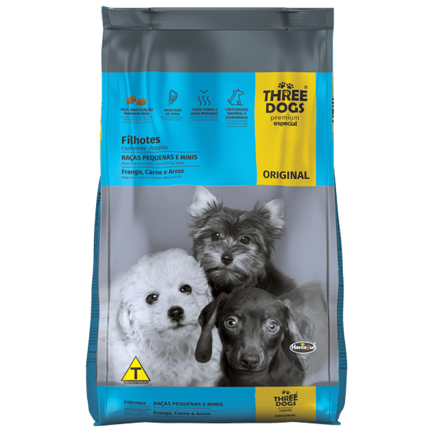 THREE DOGS ORIGINAL 3 KG. CACHORRO R. PEQ