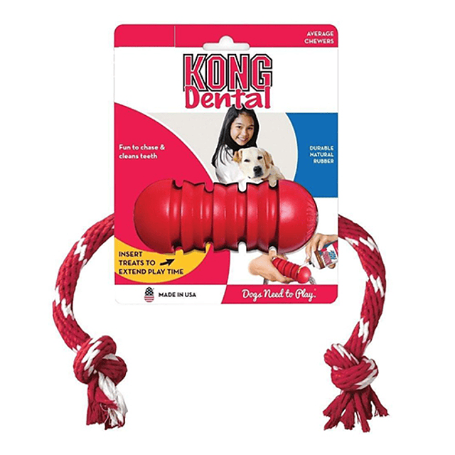 KONG DENTAL ''S'' WITH ROPE