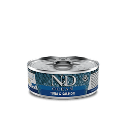 N&D OCEAN 80 GRS. CAT LATA TUNA/SALMON