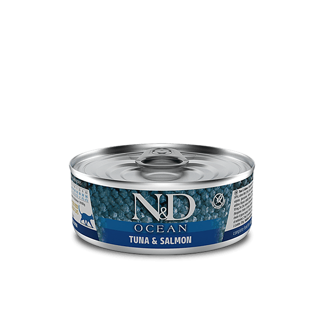 N&D OCEAN 80 GRS. CAT LATA TUNA/SALMON