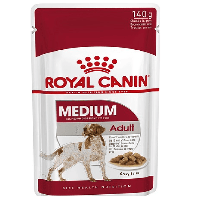 ROYAL CANIN 140 GRS. POUCH MEDIUM ADULT
