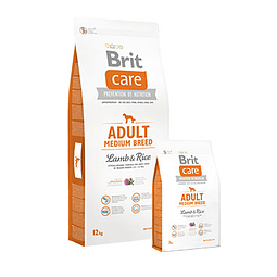 BRIT CARE 12 KG. ADULT MEDIUM BREED LAMB AND RICE