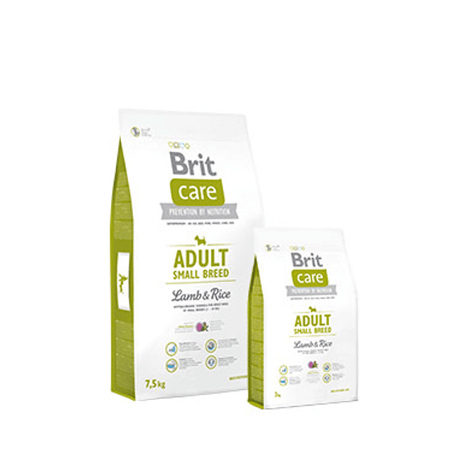 BRIT CARE 7,5 KG. ADULT SMALL BREED LAMB AND RICE