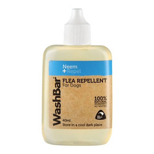 REPELENTE DE PULGAS NATURAL WASHBAR 40 ML.