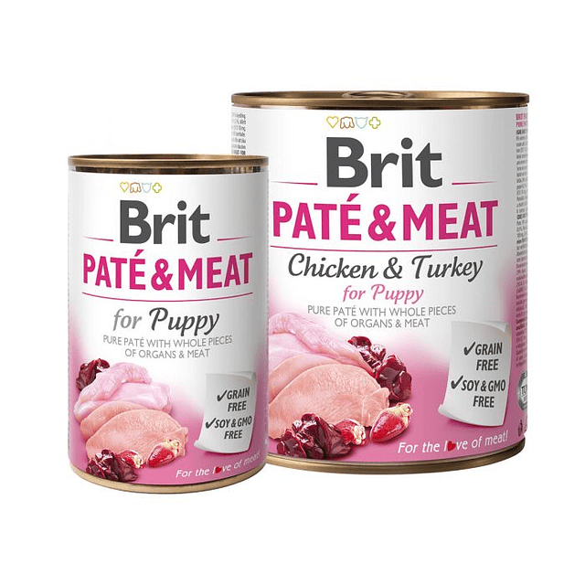 BRIT PATE & MEAT 400 GRS. LATA PUPPY