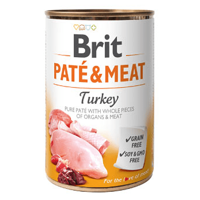 BRIT PATE & MEAT 400 GRS. LATA TURKEY