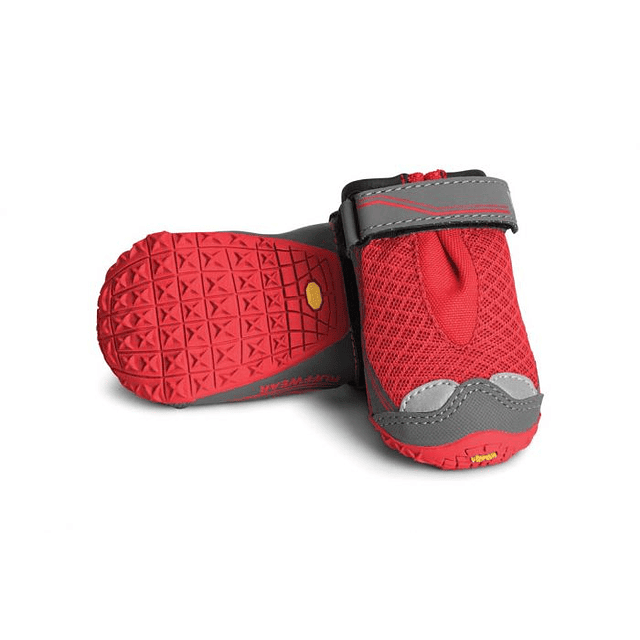 RUFFWEAR GRIP TREX PAIRS DOG BOOTS RED 38 MM