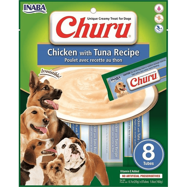 CHURU DOG POLLO/ATUN 8 UND