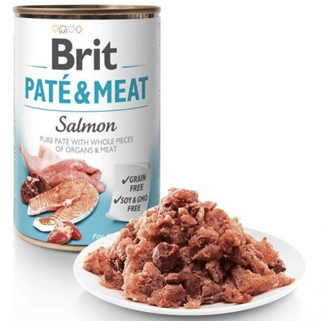 BRIT PATE & MEAT 400 GRS. LATA SALMON