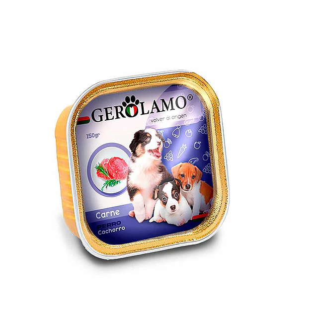 GEROLAMO 150 GRS. PERRO CACHORRO CARNE