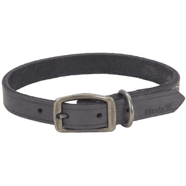 COASTAL CIRCLE-T COLLAR CUERO GRIS 40 CM