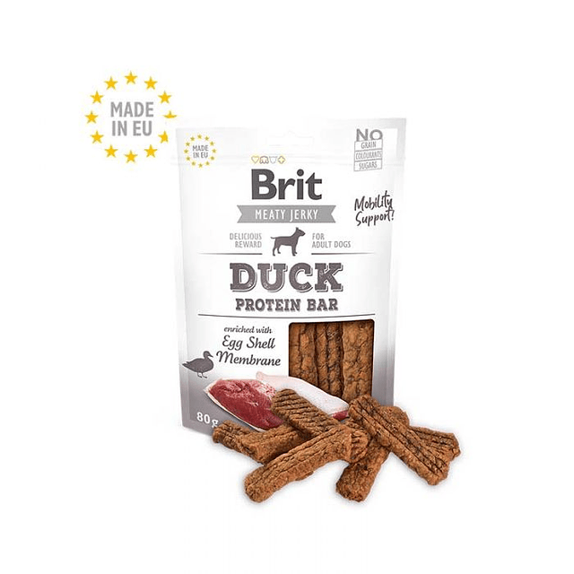 BRIT JERKY SNACK 80G DUCK PROTEIN BAR FOR DOGS 