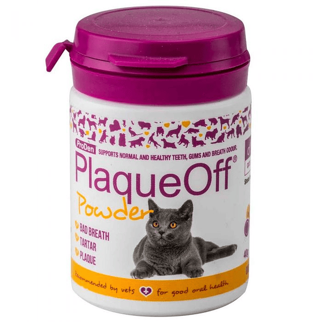 PLAQUEOFF 40 GRS. POLVO REMOVEDOR SARRO GATO