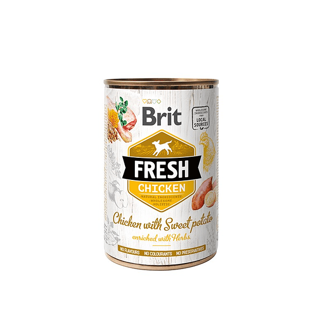 BRIT FRESH 400 GR. CHICKEN WITH SWEET POTATO 