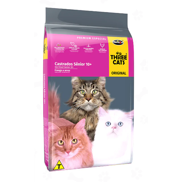 THREE CATS ORIGINAL 3 KG. CASTRADO +10