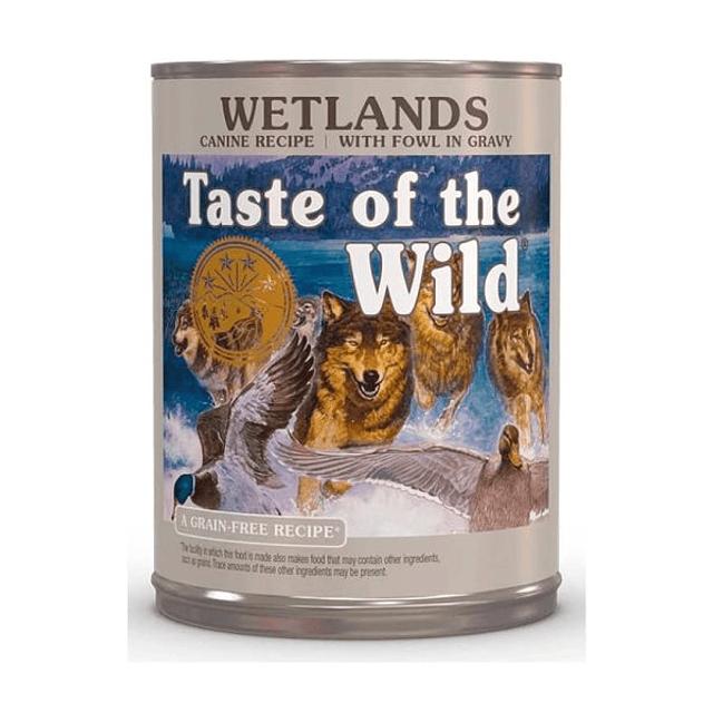 TASTE OF THE WILD 390g DOG LATA WETLANDS (PATO)