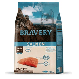 BRAVERY 12 KG. PUPPY  LARGE/MEDIUM SALMON 