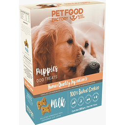 PFF GALLETA HUESITO CACHORRO LECHE 350 GRS, CAJA