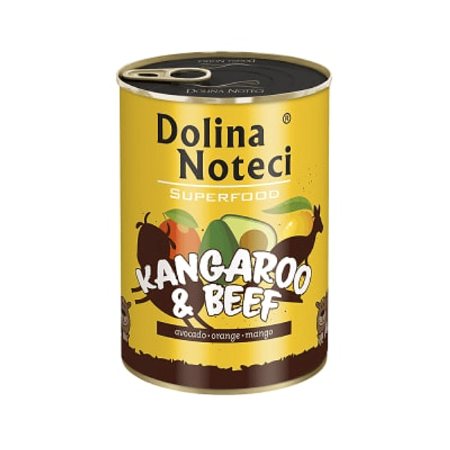 DOLINA SUPERFOOD DOG 400 GRS. LATA CANGURO Y VACUNO 