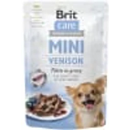 BRIT CARE 85 GRS. DOG POUCH MINI VENISON FILLET IN GRAVY