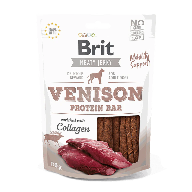 BRIT CARE 80 GRS. JERKY SNACK VENISON