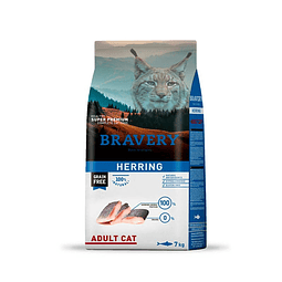 BRAVERY 7 KG. ADULT CAT HERRING