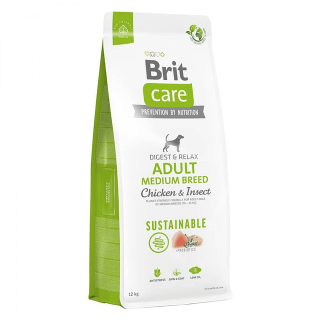 BRIT CARE 12 KG. ADULT MEDIUM CHICKEN Y INSECT