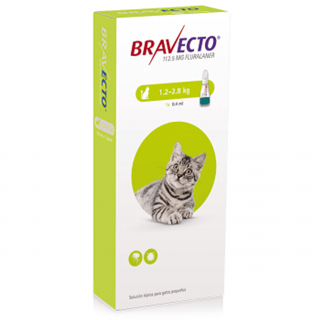 BRAVECTO CAT 112,5 GRS. 1,2 - 2,8 KG.