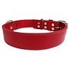 IKILIFE COLLAR CUERO ROJO LISO - S