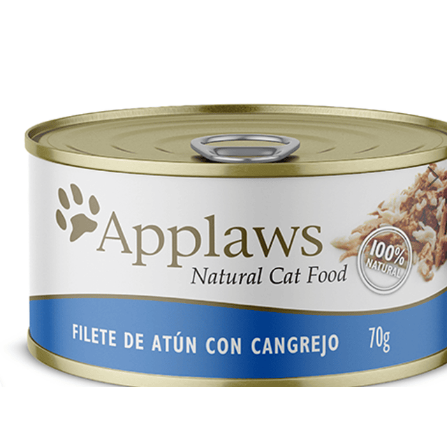 APPLAWS 70 GRS GATO FILETE DE ATUN CANGREJO CON CALDITO