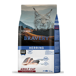 BRAVERY 2 KG. ADULT CAT STERILIZED HERRING