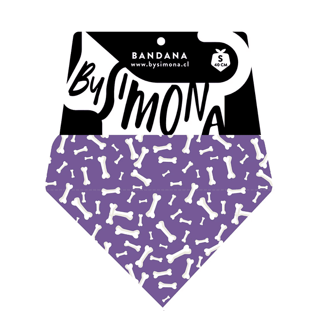 BY SIMONA BANDANA CLASICA WHITE BONES S