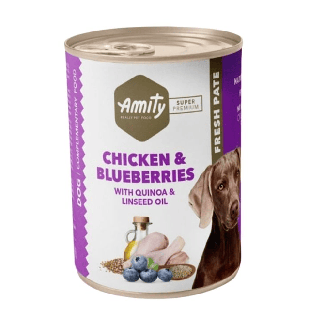 AMITY 400 GRS. DOG CHICKEN AND BLUEBERRIES