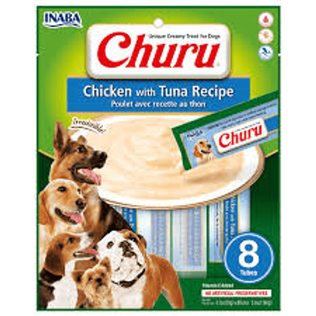CHURU DOG POLLO/ATUN 8 UND
