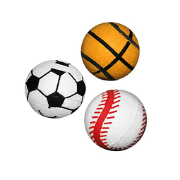 MP 3 PELOTAS DE TENIS 6,3 CM CON SONIDO