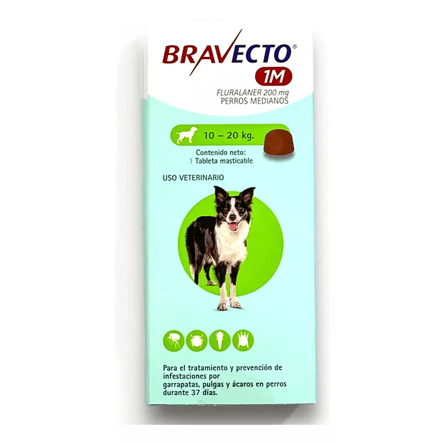 BRAVECTO PERRO 10 - 20 KG. X 1 MESES
