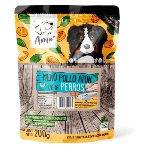 AMA PET POUCH 200 GRS PERRO SABOR POLLO ATUN