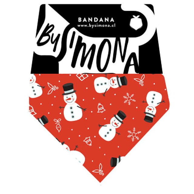 BY SIMONA BANDANA NAVIDAD NIEVE XS