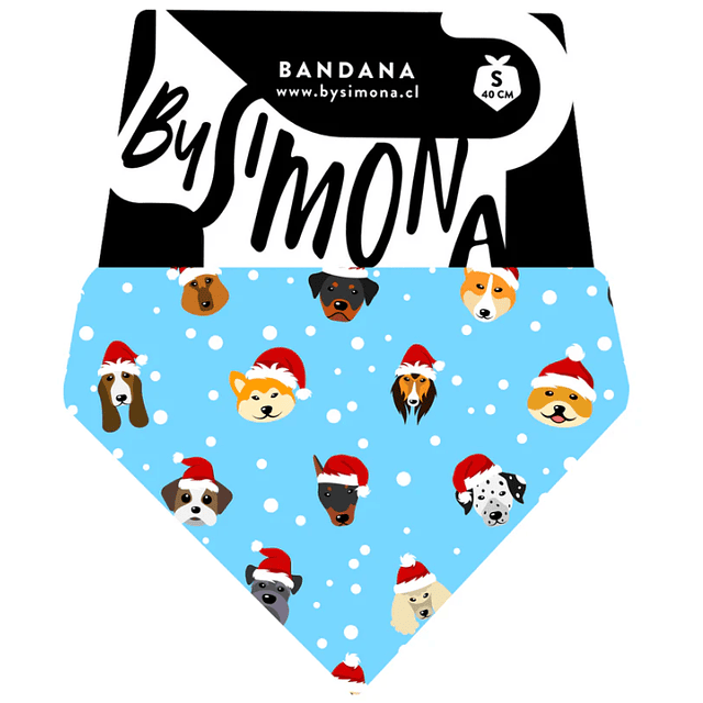 BY SIMONA BANDANA NAVIDAD CELESTE XS