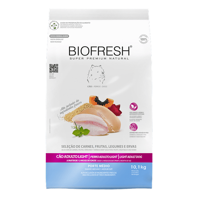 BIOFRESH 10 KG. ADULTO LIGHT R. MEDIANA