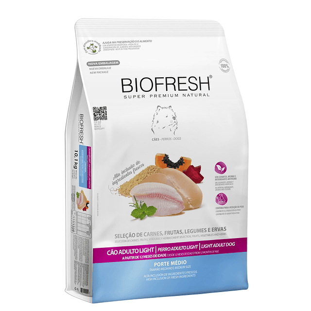 BIOFRESH 3 KG. ADULTO LIGHT R. MED