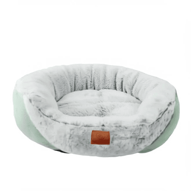 MP CAMA PERRO ACOLCHADA VERDE L