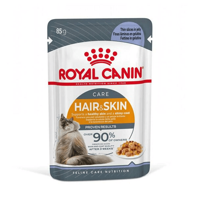 ROYAL CANIN 85 GRS. CAT POUCH HAIR AND SKIN