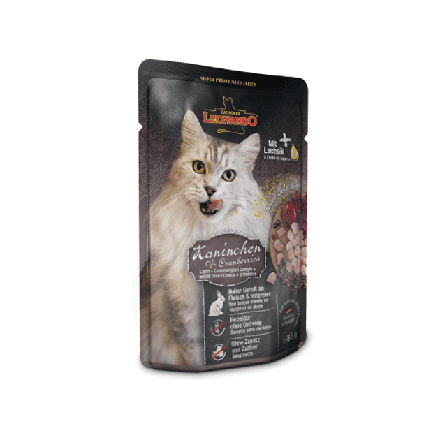 LEONARDO 85 GRS. POUCH CONEJO Y ARANDANOS