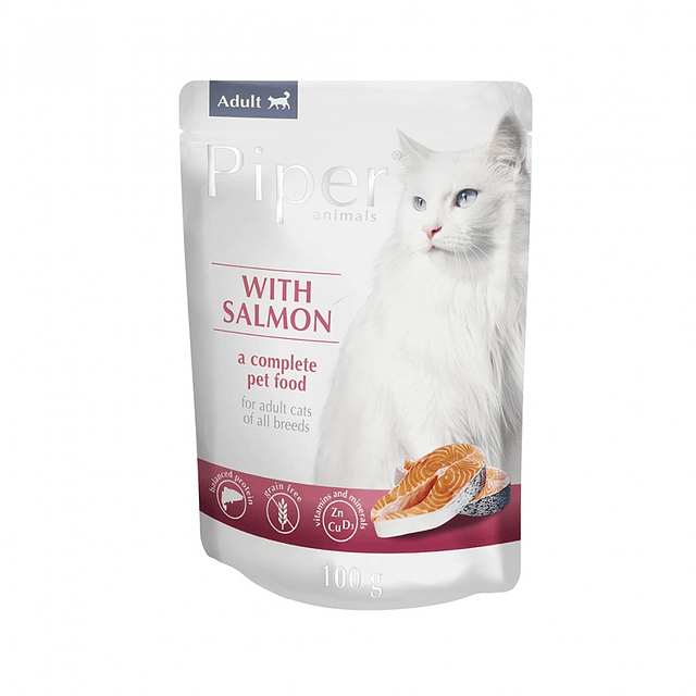 PIPER CAT 100 GRS. POUCH SALMON 